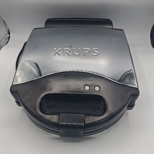 Krups Belgian Waffle Maker Type 654 F6547551 4 Slice Nonstick Tested Works